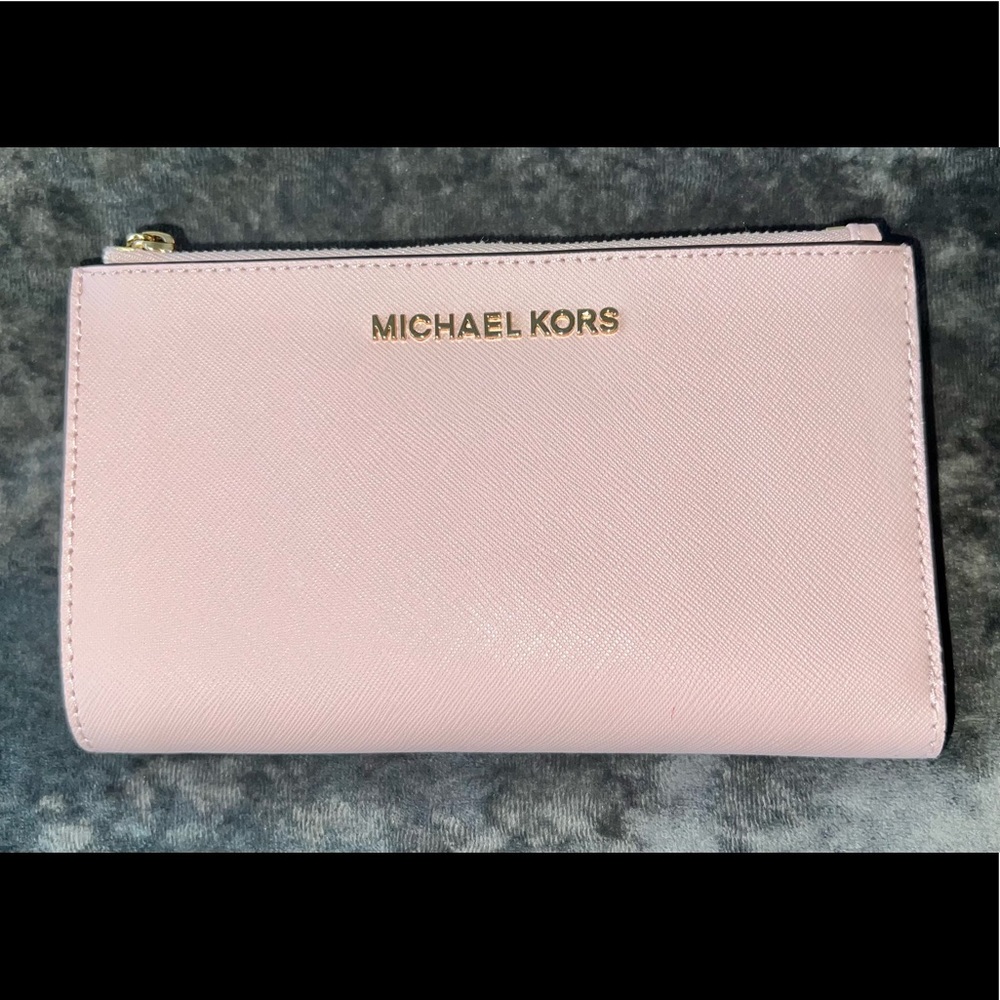 Michael Kors Jet Set Travel Double Zip Wristlet Wallet